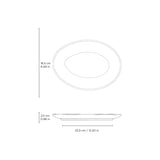 OVAL DESSERT PLATE ORGANIC STONEWARE Ø 8.86" NEW WHITE