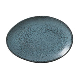 OVAL DESSERT PLATE ORGANIC STONEWARE Ø 8.86" NIGHT SKY