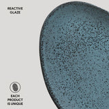 OVAL DESSERT PLATE ORGANIC STONEWARE Ø 8.86" NIGHT SKY