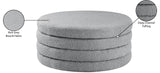 Aphia Boucle Fabric Upholstered Ottoman
