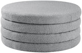 Aphia Boucle Fabric Upholstered Ottoman
