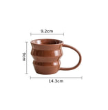 Big Handle Solid Color Ceramic Coffee Mug