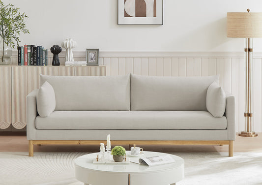 Langham Sofa - Modern Mid-Century Design with Plush Comfort and Durable Solid Wood Frame 90" W