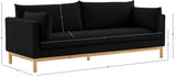 Langham Sofa - Modern Mid-Century Design with Plush Comfort and Durable Solid Wood Frame 90" W