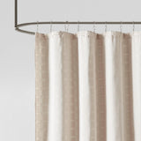 Geometric Tufted Shower Curtain, Beige