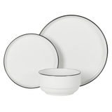 Gibson Home Rothernberg Stackable 18 Piece, Service for 6, Porcelain Plates and Bowls Set