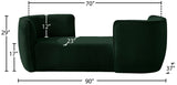 Hilton Boucle Fabric Chaise Lounge - Stylish Contemporary Seating for Cozy Living Spaces