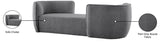 Hilton Boucle Fabric Chaise Lounge - Stylish Contemporary Seating for Cozy Living Spaces