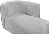 Hilton Boucle Fabric Chaise Lounge - Stylish Contemporary Seating for Cozy Living Spaces