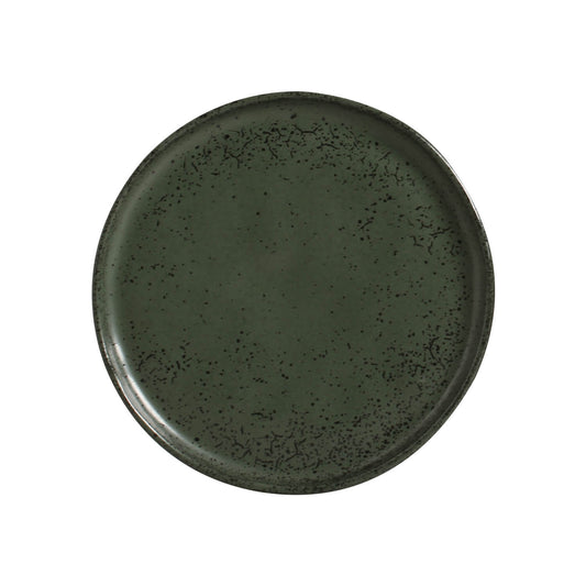 BREAD PLATE STONEWARE Ø 6.1x0.63" GREENERY