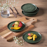 BREAD PLATE STONEWARE Ø 6.1x0.63" GREENERY