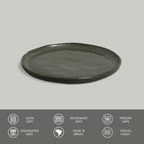 BREAD PLATE STONEWARE Ø 6.1x0.63" GREENERY