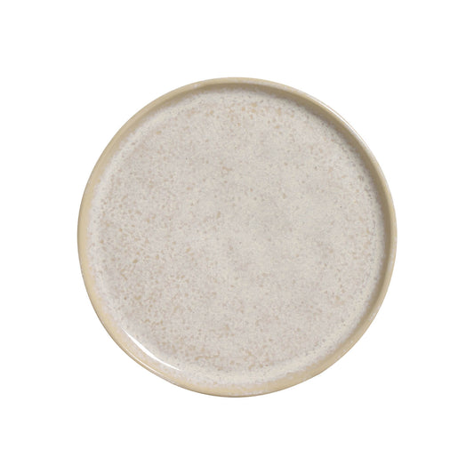 BREAD PLATE STONEWARE Ø 6.1x0.63" LATTE