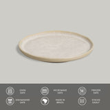 BREAD PLATE STONEWARE Ø 6.1x0.63" LATTE