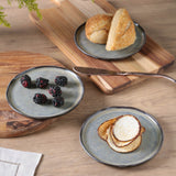 BREAD PLATE STONEWARE Ã˜ 6.1x0.63" TOURMALINE