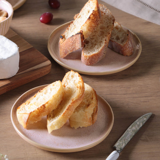 BREAD PLATE STONEWARE Ø 6.1x0.63" LITCHI