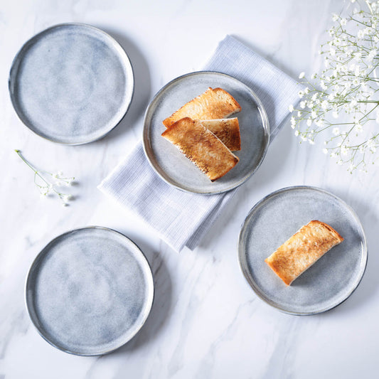 BREAD PLATE STONEWARE Ø 6.1x0.63" DUST