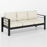 Patio Furniture Aluminum Sofa, Outdoor 3 Seats Couch