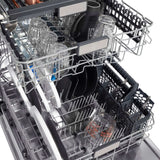 ZLINE Autograph Edition 24" Tall Tub Dishwasher, Custom Panel Ready, Champagne Bronze Handle DWMTZ-24-CB