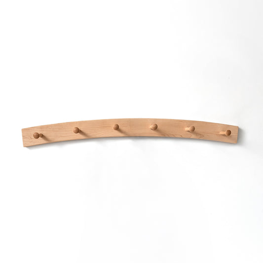 Arch Wooden Wall Coat Rack with Shaker Pegs