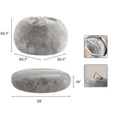 MAXYOYO 2-in-1 Kids Bean Bag with Floor Pillow Inside (Grey)