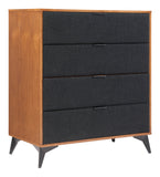 Zarif Chest Black & Walnut