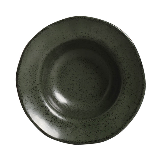 DEEP RIM PLATE  STONEWARE Ø 7.48x2.17" GREENERY