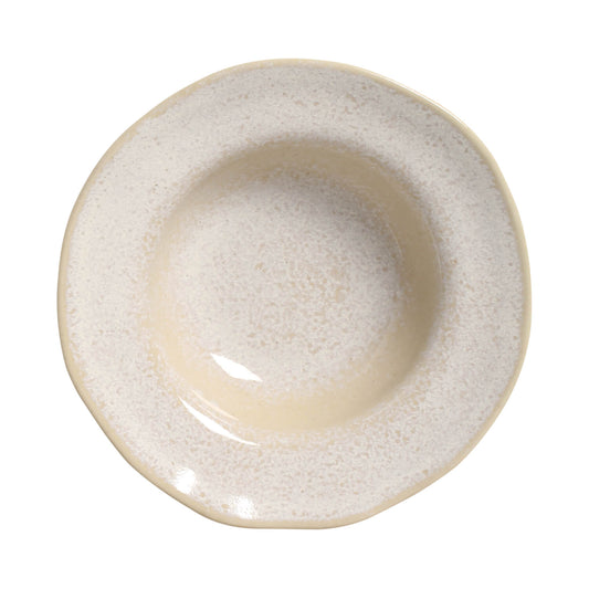 DEEP RIM PLATE  STONEWARE Ø 7.48x2.17" LATTE