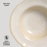 DEEP RIM PLATE  STONEWARE Ø 7.48x2.17" LATTE
