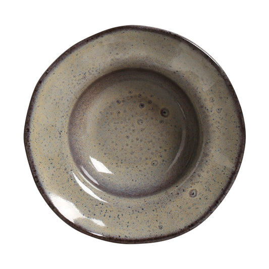 DEEP RIM PLATE  STONEWARE Ø 7.48x2.17" TOURMALINE