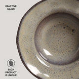 DEEP RIM PLATE  STONEWARE Ø 7.48x2.17" TOURMALINE