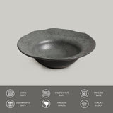 DEEP RIM PLATE  STONEWARE Ø 7.48x2.17" CHROMIUM