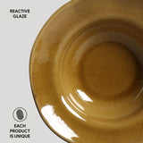 DEEP RIM PLATE  STONEWARE Ø 7.48x2.17" AMBER