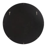 Steele Black Round Mirror