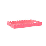Rectangle Scalloped Riviera Tray - Pink