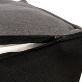 Qivuit Gray Square Pouf