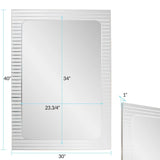 Adoree V Grooved Vanity Mirror