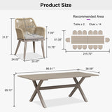 PURPLE LEAF Outdoor Dining Set All-Weather PE Rattan Outdoor Patio Furniture Set with Aluminum Frame