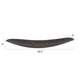 Chiseled Texture Black Iron Elongated Tray- Large