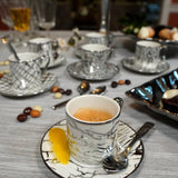 Matrix Silver Porcelain Espresso Cup & Saucer