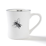 Black & White Beatrice Bee Ceramic Coffee Mug