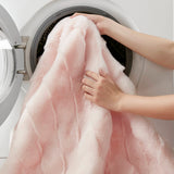 Faux Fur Velvet Throw 50x60", Pink