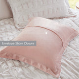 Long Faux Fur Comforter Mini Set, Blush