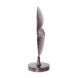 Berken Round Sculpture in a Bronze Finished Cast Aluminum