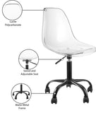 Clarion Lucite Seat And Metal Base Office Chair