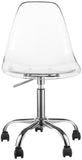 Clarion Lucite Seat And Metal Base Office Chair