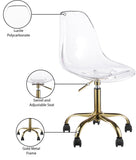 Clarion Lucite Seat And Metal Base Office Chair