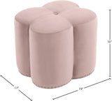 Clover Velvet Upholstered Stool