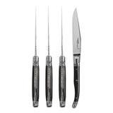 Goyon-Chazeau, Set of 4, Ebony Wood Laguiole Steak Knives
