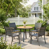 4-Person Patio Dining Set with Round All-Aluminum Table